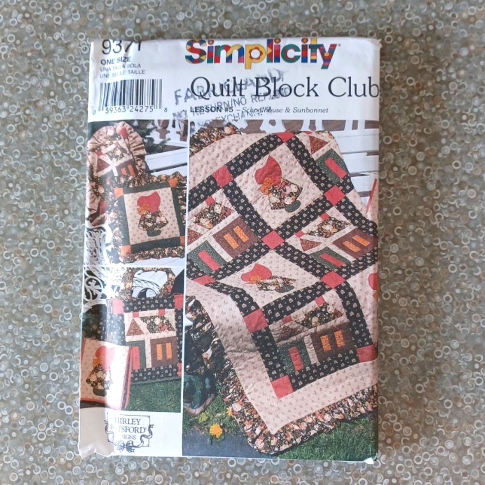 Simplicity Quilting Sewing Pattern NEW SALE 3/$25